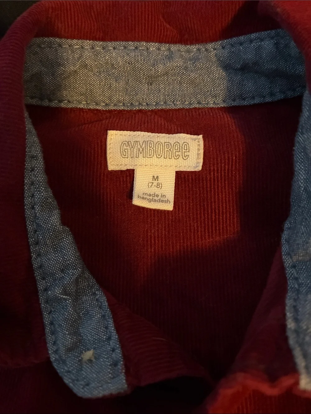 Gymboree Corduroy Button-Up Shirt in Deep Red